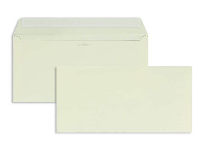 enveloppes colorées crème (chamois clair) 114 x 229 mm (c6/5) | 80 g/m² rainbow | sans fenêtre | fermeture adhésive | rabat droit | 250 pièces
