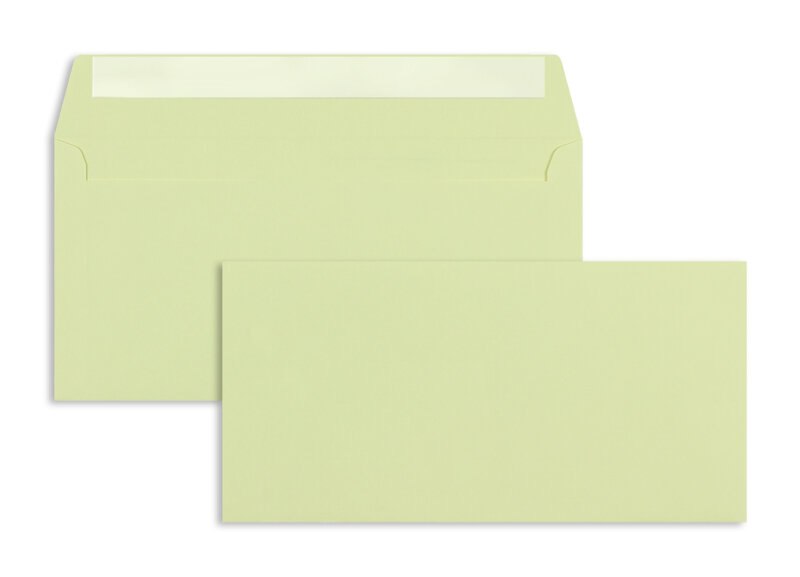 enveloppes colorées jaune (jaune citron) 114 x 229 mm (c6/5) | 120 g/m² offset | sans fenêtre | fermeture adhésive | rabat droit | 100 pièces