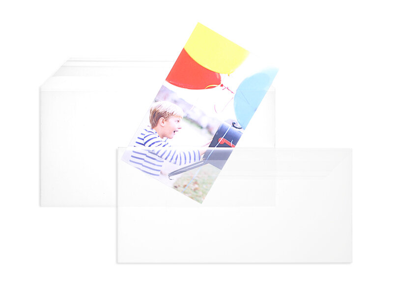 Enveloppes transparentes de feuille plastique Cristallin 114 x 229 mm (C6/5)
