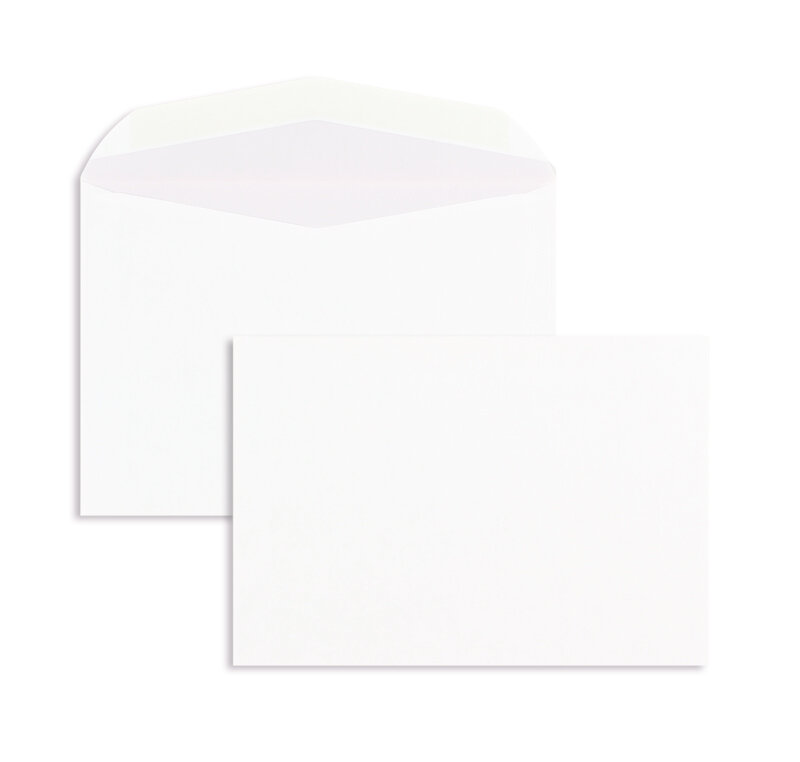 enveloppe de mise sous pli blanc 114 x 162 mm (c6) | 70 g/m² offset | sans fenêtre | fermeture gommée | rabat arrondi | 1000 pièces