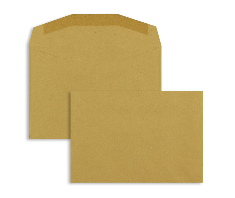 enveloppe de mise sous pli colorées marron 114 x 162 mm (c6) | 80 g/m² natron | sans fenêtre | fermeture gommée | rabat trapézoïdal | 1000 pièces