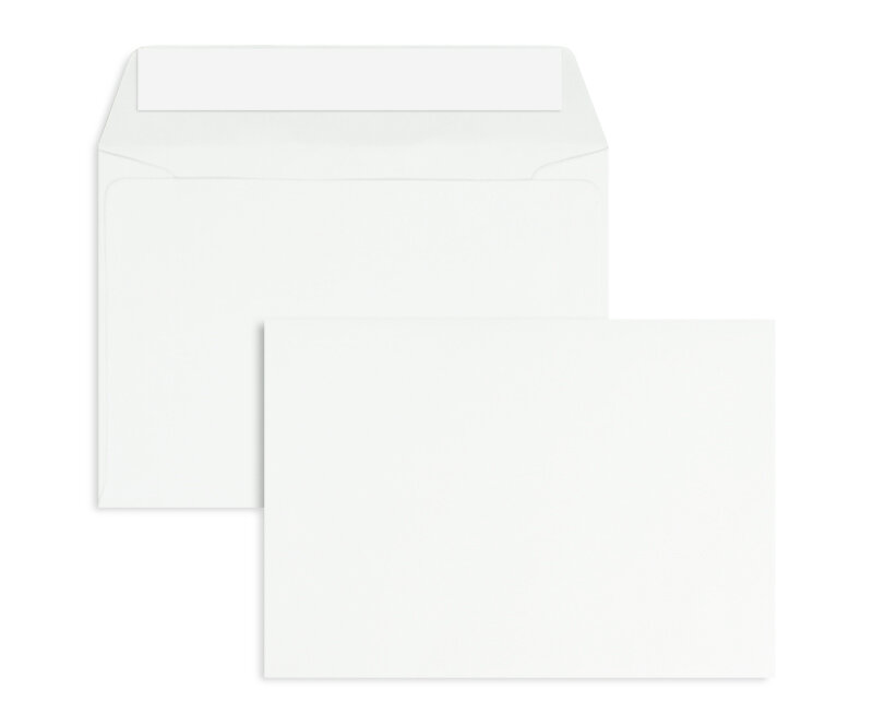 enveloppes blanc 114 x 162 mm (c6) | 100 g/m² offset | sans fenêtre | fermeture adhésive| 100 pièces