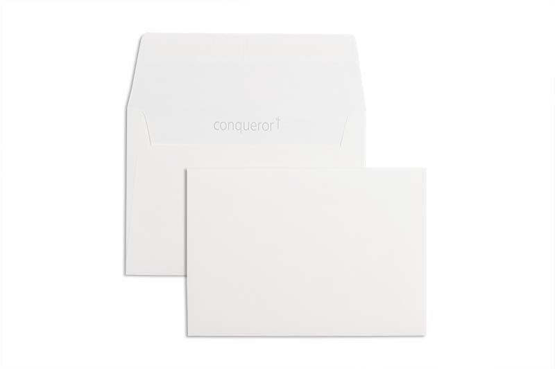 enveloppes blanc 114 x 162 mm (c6) | 120 g/m² conqueror smooth/lisse | sans fenêtre | fermeture adhésive | rabat droit | 500 pièces