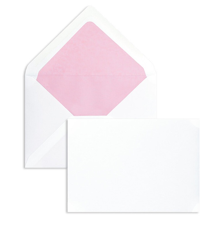 enveloppes blanc 114 x 162 mm (c6) | 135 g/m² velin | sans fenêtre | fermeture gommée | rabat pointu | 100 pièces