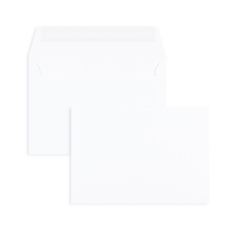 enveloppes blanc (blanc d'hiver) 114 x 162 mm (c6) | 120 g/m² offset | sans fenêtre | fermeture adhésive | rabat droit | 500 pièces