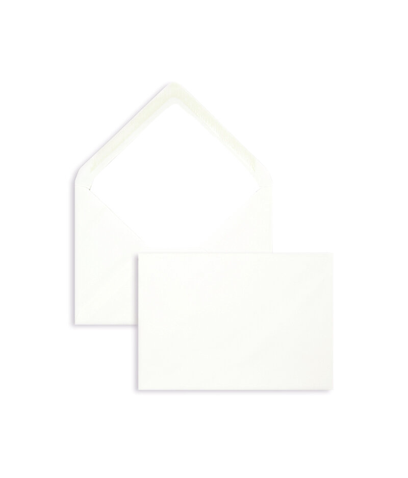 enveloppes blanc (blanc naturel) 114 x 162 mm (c6) | 100 g/m² lin | sans fenêtre | fermeture gommée | rabat pointu | 100 pièces