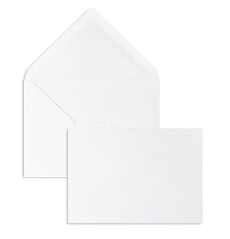 enveloppes blanc (blanc naturel) 114 x 162 mm (c6) | 135 g/m² côtelé | sans fenêtre | fermeture gommée | rabat pointu | 100 pièces