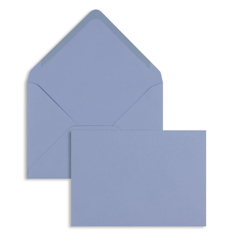 enveloppes colorées bleu 114 x 162 mm (c6) | 100 g/qm offset | sans fenêtre | fermeture gommée | rabat pointu | 100 pièces