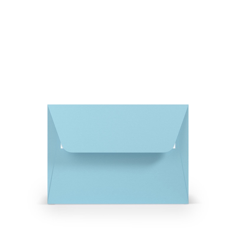 enveloppes colorées bleu (bleu délavé) 114 x 162 mm (c6) | 100 g/m² côtelé (paperado) | sans fenêtre | fermeture adhésive | rabat droit | 100 pièces