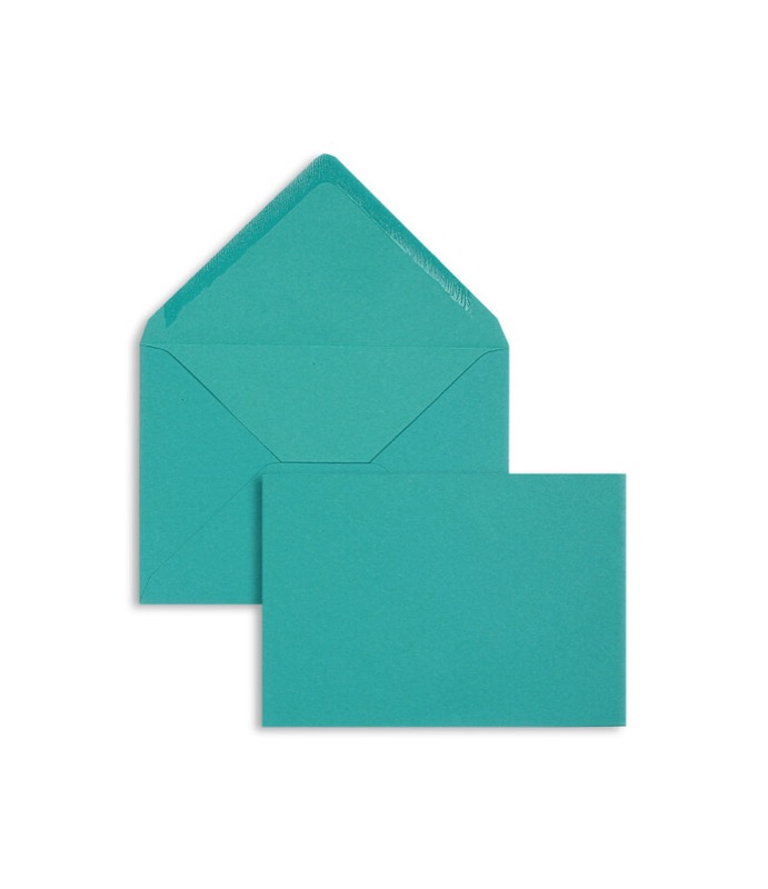 enveloppes colorées bleu (petrol) 114 x 162 mm (c6) | 120 g/m² velin | sans fenêtre | fermeture gommée | rabat pointu | 100 pièces
