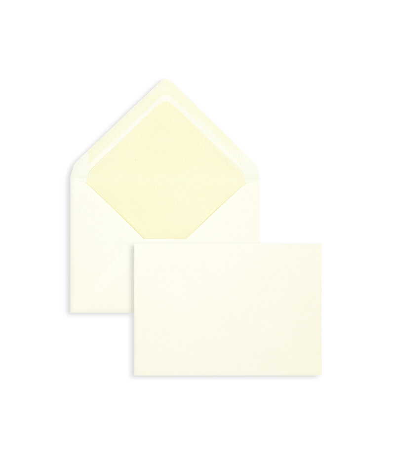 enveloppes colorées crème 114 x 162 mm (c6) | 120 g/m² velin | sans fenêtre | fermeture gommée | rabat pointu | 100 pièces