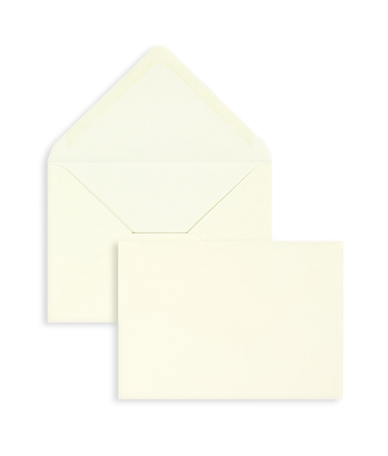enveloppes colorées crème 114 x 162 mm (c6) | 120 g/m² velin | sans fenêtre | fermeture gommée | rabat pointu | 100 pièces