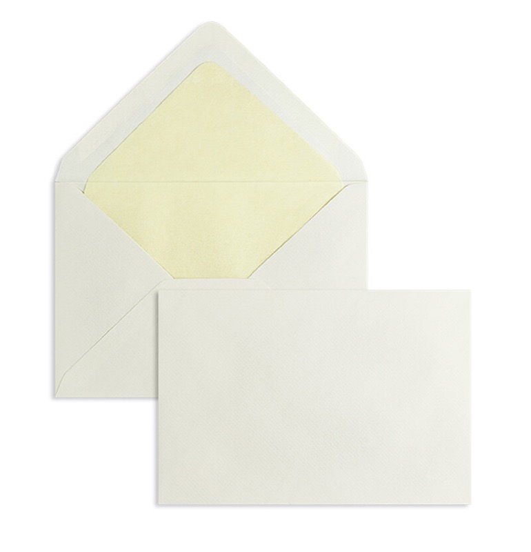 enveloppes colorées crème (blanc crème) 114 x 162 mm (c6) | 100 g/m² côtelé | sans fenêtre | fermeture gommée | rabat pointu | 100 pièces