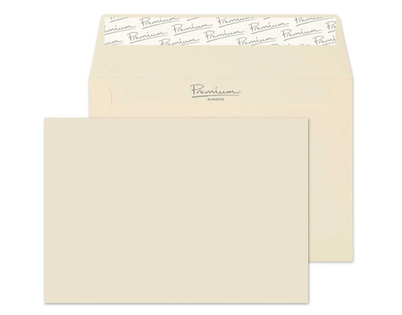 enveloppes colorées crème (chamois) 114 x 162 mm (c6) | 120 g/m² offset | sans fenêtre | fermeture adhésive | rabat droit | 100 pièces