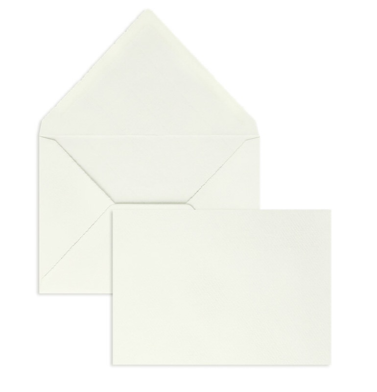 enveloppes colorées crème (crème côtelé) 114 x 162 mm (c6) | 135 g/m² bord frangeux | sans fenêtre | fermeture gommée | rabat pointu | 100 pièces