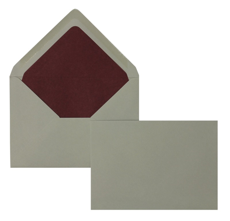 enveloppes colorées gris 114 x 162 mm (c6) | 100 g/m² côtelé | sans fenêtre | fermeture gommée | rabat pointu | 100 pièces