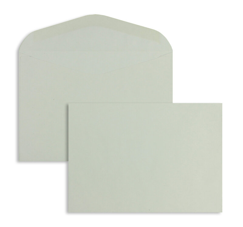 enveloppes colorées gris 114 x 162 mm (c6) | 75 g/m² recycling | sans fenêtre | fermeture gommée | rabat arrondi | 900 pièces