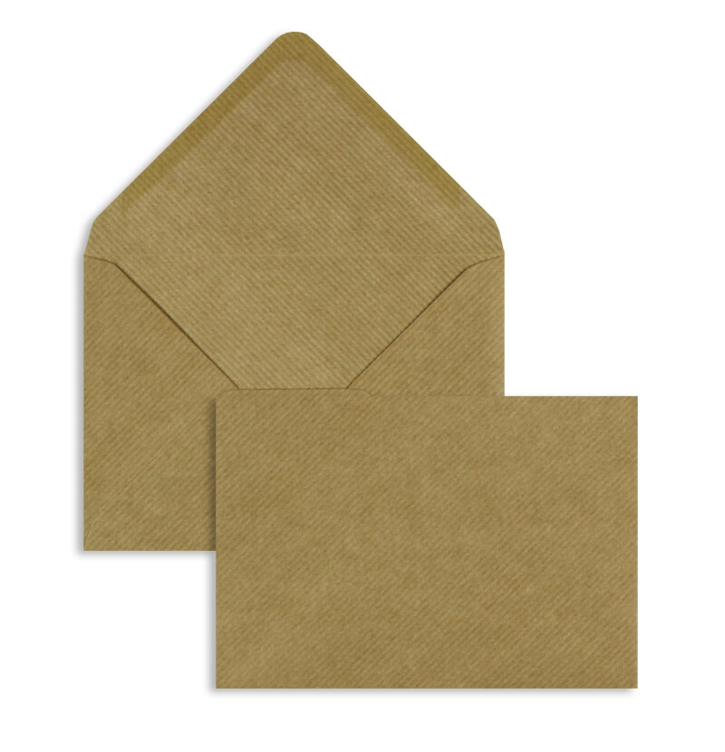 enveloppes colorées marron 114 x 162 mm (c6) | 100 g/m² côtelé | sans fenêtre | fermeture gommée | rabat pointu | 100 pièces