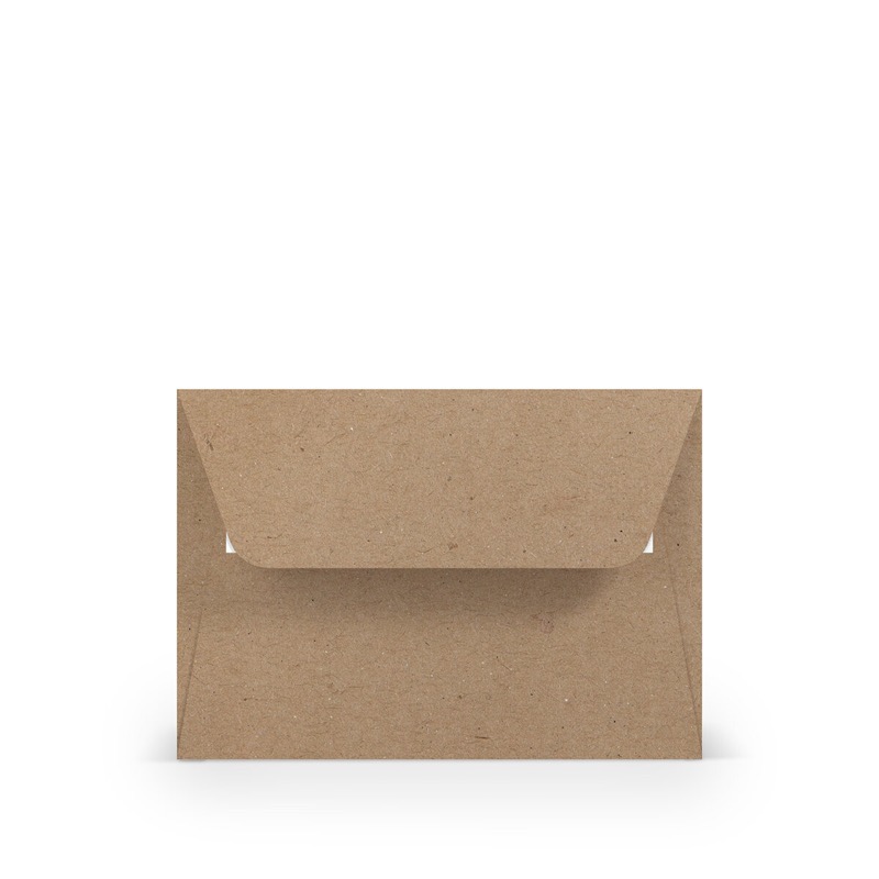 enveloppes colorées marron (kraft) 114 x 162 mm (c6) | 120 g/qm paperado | sans fenêtre | fermeture adhésive | rabat droit | 100 pièces
