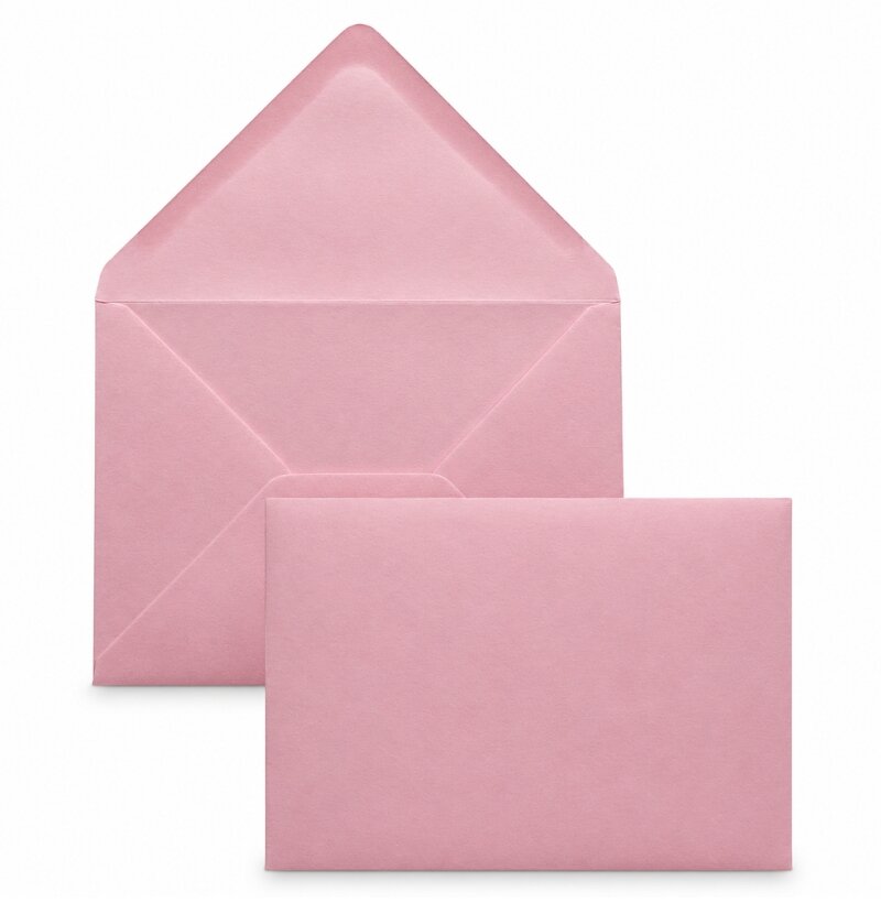 enveloppes colorées rose (rose foncé flamant) 114 x 162 mm (c6) | 100 g/m² | sans fenêtre | fermeture gommée | rabat pointu | 100 pièces