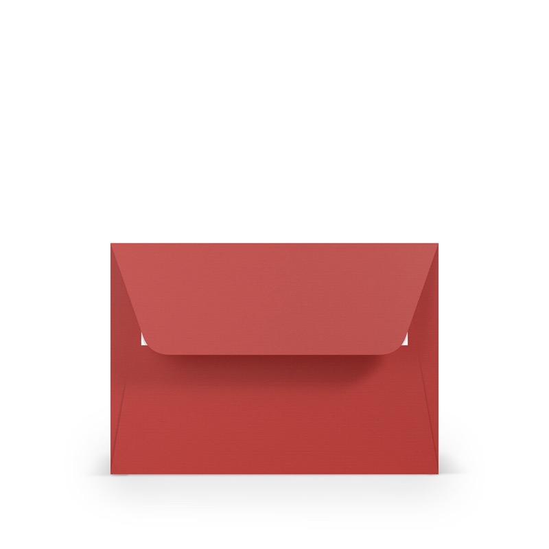 enveloppes colorées rouge (rouge tomate) 114 x 162 mm (c6) | 100 g/m² côtelé (paperado) | sans fenêtre | fermeture adhésive | rabat droit | 100 pièces