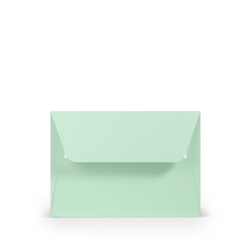 enveloppes colorées vert (menthe) 114 x 162 mm (c6) | 100 g/qm côtelé (paperado) | sans fenêtre | fermeture adhésive | rabat droit | 100 pièces
