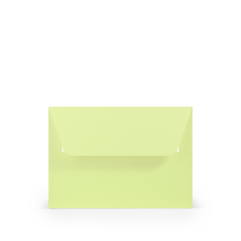 enveloppes colorées vert (pistache) 114 x 162 mm (c6) | 100 g/qm côtelé (paperado) | sans fenêtre | fermeture adhésive | rabat droit | 100 pièces