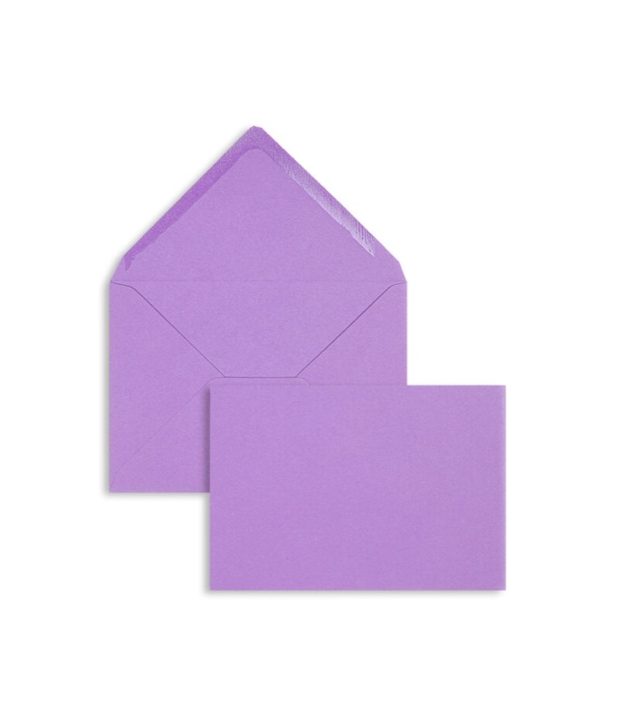 enveloppes colorées violet (lilas) 114 x 162 mm (c6) | 120 g/m² velin | sans fenêtre | fermeture gommée | rabat pointu | 100 pièces