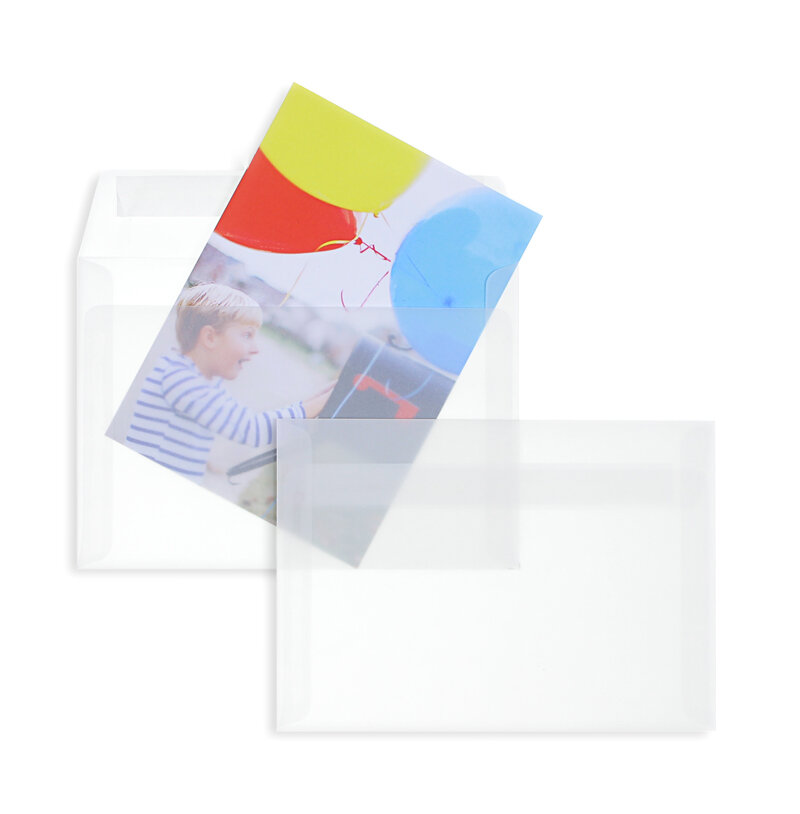 Enveloppes transparentes Blanc (Transparent blanc) 114 x 162 mm (C6)