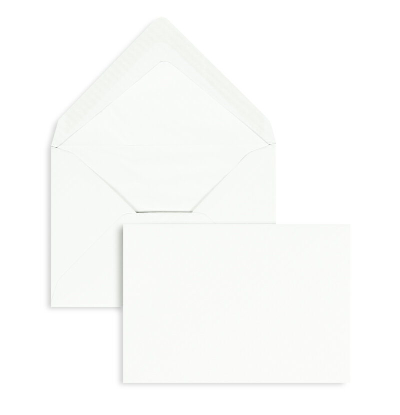 enveloppes blanc 81 x 114 mm (c7) | 100 g/m² classic rib | sans fenêtre | fermeture gommée | rabat pointu | 100 pièces