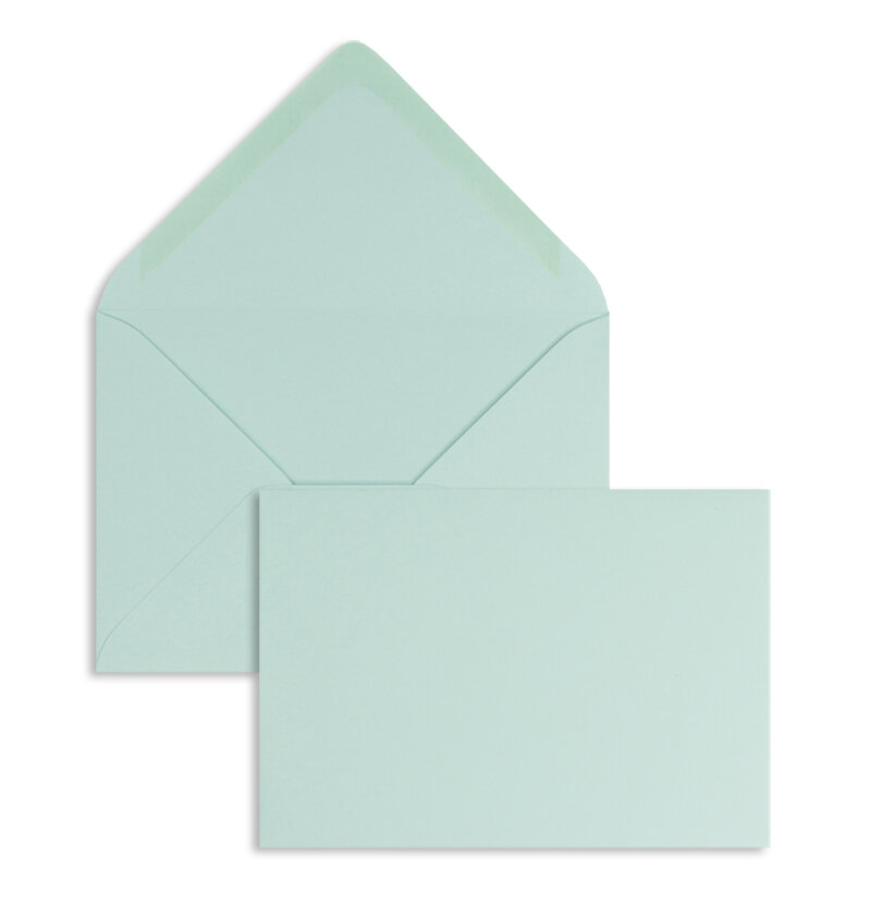 enveloppes colorées bleu (bleu ciel) 81 x 114 mm (c7) | 120 g/m² offset | sans fenêtre | fermeture gommée | rabat pointu | 100 pièces