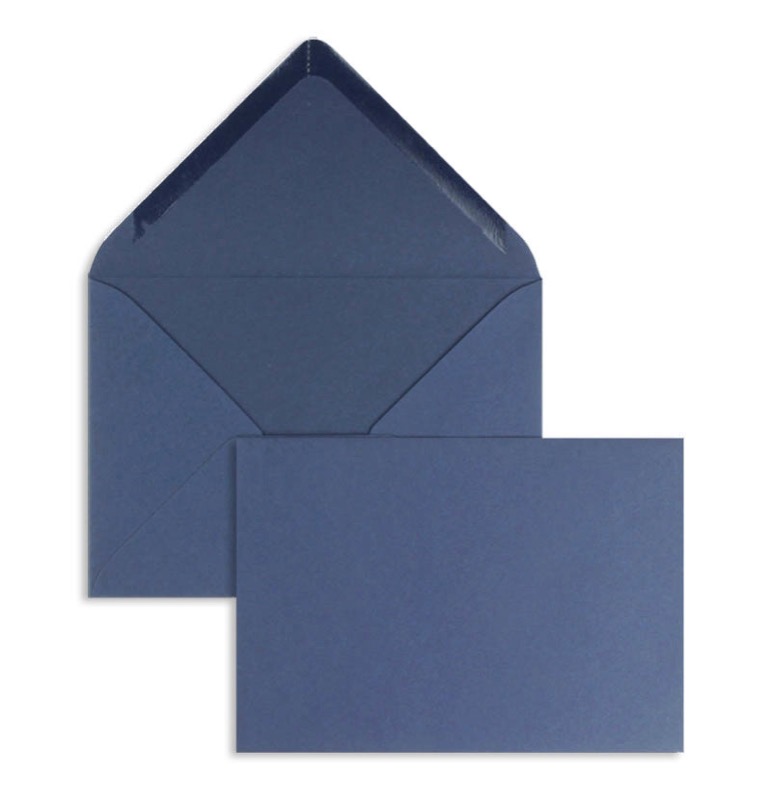 enveloppes colorées bleu (bleu nocturne) 81 x 114 mm (c7) | 120 g/m² offset | sans fenêtre | fermeture gommée | rabat pointu | 100 pièces