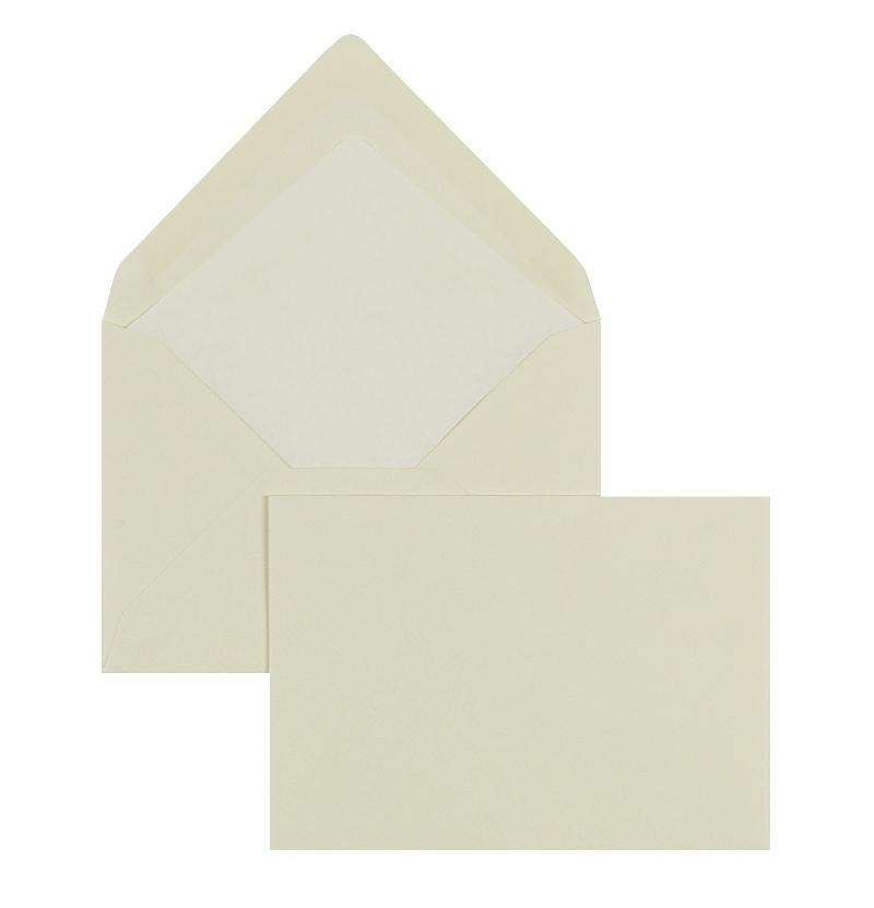 enveloppes colorées crème (chamois) 81 x 114 mm (c7) | 100 g/m² côtelé (paperado) | sans fenêtre | fermeture gommée | rabat pointu | 100 pièces