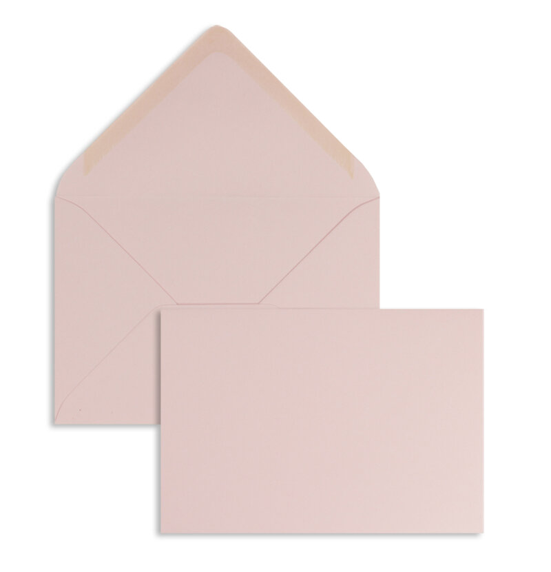 enveloppes colorées rose (rose tendre) 81 x 114 mm (c7) | 120 g/m² offset | sans fenêtre | fermeture gommée | rabat pointu | 100 pièces
