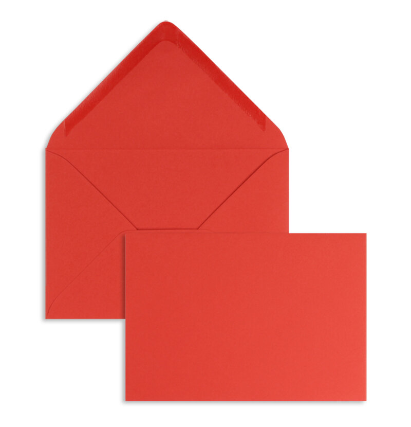 enveloppes colorées rouge (rubis) 81 x 114 mm (c7) | 120 g/m² offset | sans fenêtre | fermeture gommée | rabat pointu | 100 pièces