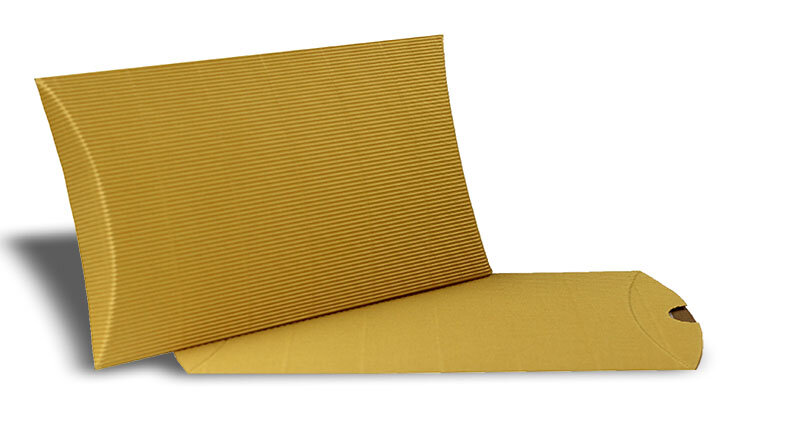 boîtes cadeau oreiller colorées doré 162 x 229 x 30 mm c5 | 240 g/qm carton ondulé | sans fenêtre | fermeture adhésive | rabat droit | 25 pièces