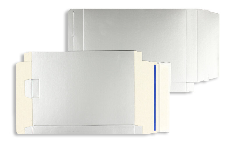 boîtes colorées argent 160 x 220 x 22 mm | 450 g/qm carton | sans fenêtre | sluiting | rabat droit | 25 pièces