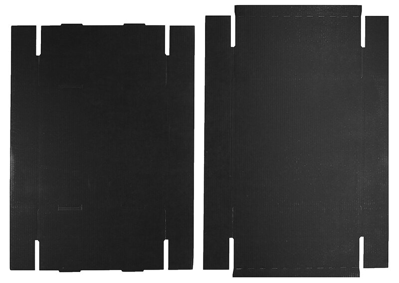 boîtes pliantes télestopiques Noir 215 x 210 x 50 mm