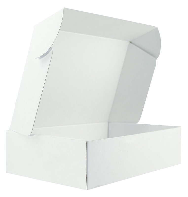 cartons pliants blanc 180 x 265 x 70 mm | carton ondulé | sans fenêtre | fermeture à patte rentrante | pas de rabat | 35 pièces