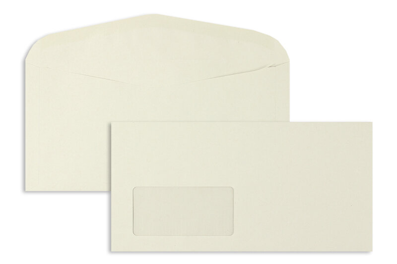 enveloppe de mise sous pli colorées gris 120 x 235 mm | 75 g/m² recycling | avec fenêtre | fermeture gommée | rabat arrondi | 1000 pièces