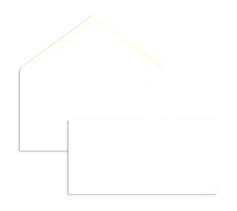 enveloppes blanc 105 x 210 mm | 90 g/m² offset | sans fenêtre | fermeture gommée | rabat pointu | 100 pièces