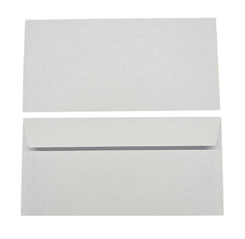enveloppes blanc 105 x 216 mm | 80 g/m² offset | sans fenêtre | fermeture gommée | rabat droit | 1000 pièces