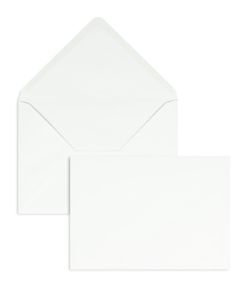 enveloppes blanc 143 x 203 mm | 90 g/m² offset | sans fenêtre | fermeture gommée | rabat pointu | 1000 pièces