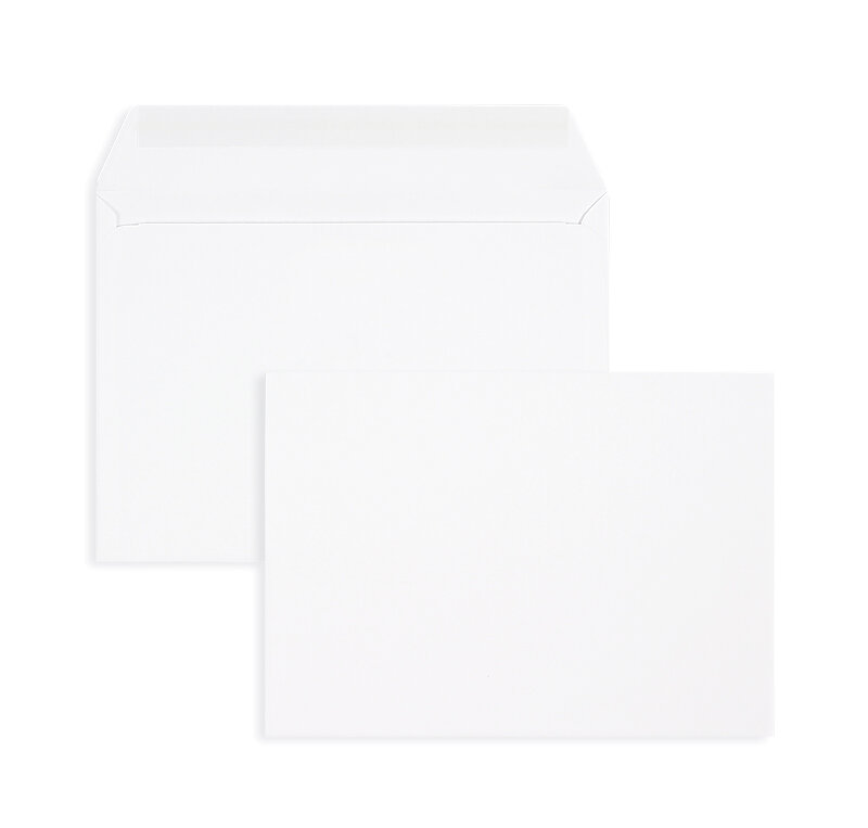 enveloppes blanc 155 x 220 mm | 100 g/m² offset | sans fenêtre | fermeture adhésive | rabat droit | 500 pièces