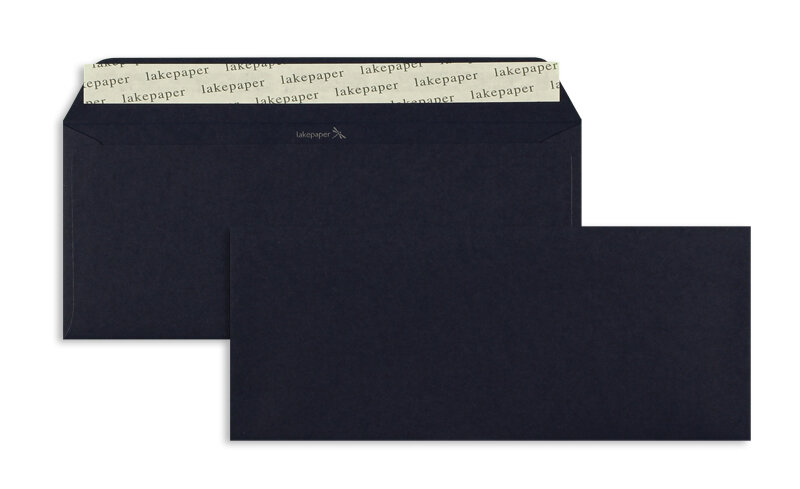 enveloppes colorées bleu 90 x 235 mm | 100 g/qm the kiss (lakepaper) | sans fenêtre | fermeture adhésive | rabat droit | 100 pièces