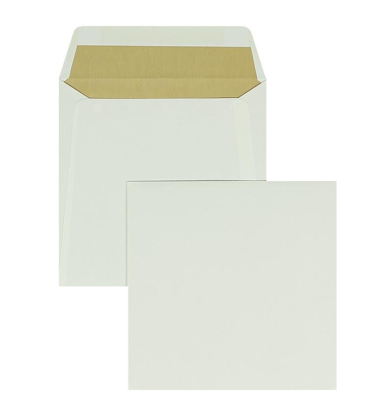 enveloppes colorées crème 240 x 240 mm | 120 g/m² biotop 3 | sans fenêtre | fermeture gommée | rabat droit | 250 pièces