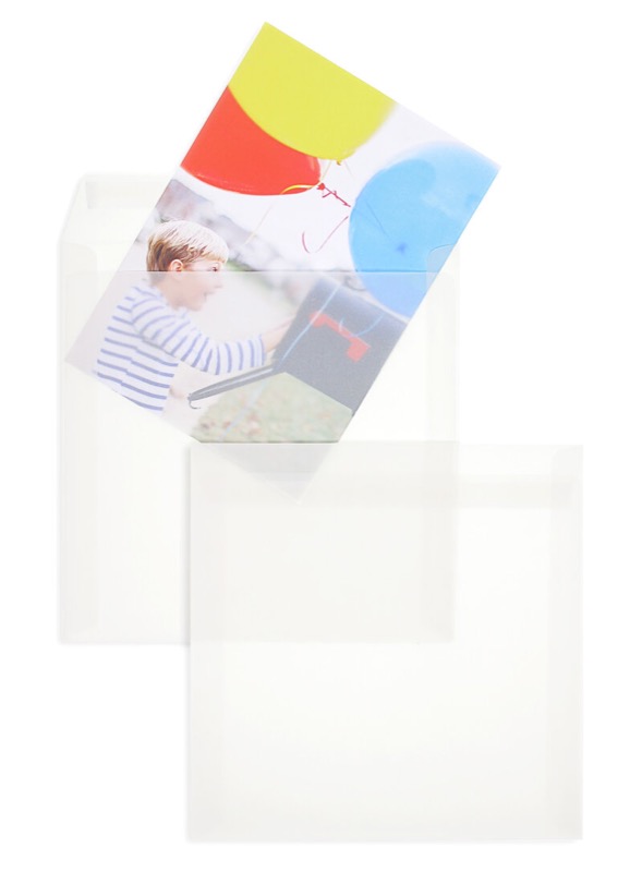 Enveloppes transparentes Blanc (Transparent blanc) 215 x 215 mm