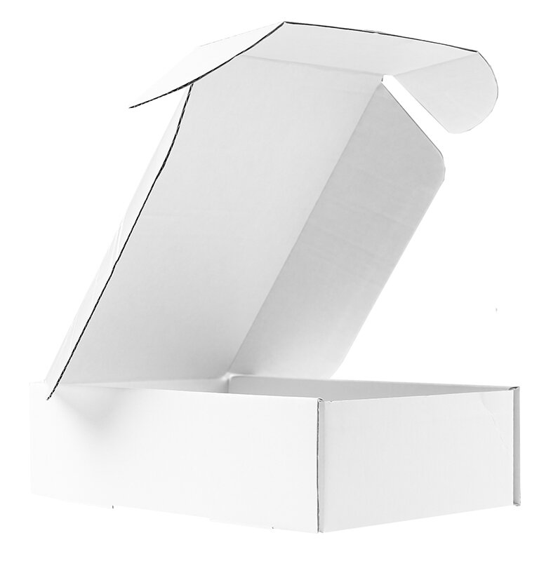 cartons pliants blanc 155 x 105 x 45 mm | carton ondulé | sans fenêtre | fermeture à patte rentrante | pas de rabat | 35 pièces