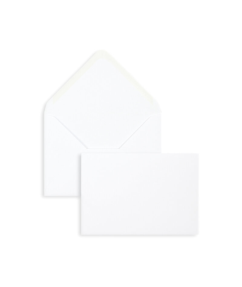 enveloppes blanc 102 x 146 mm | 90 g/m² offset | sans fenêtre | fermeture gommée | rabat pointu | 1000 pièces