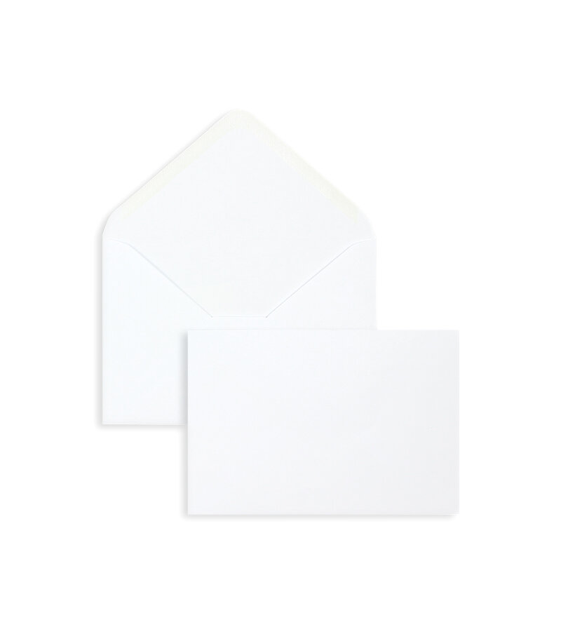 enveloppes blanc 108 x 159 mm | 90 g/m² offset | sans fenêtre | fermeture gommée | rabat pointu | 1000 pièces